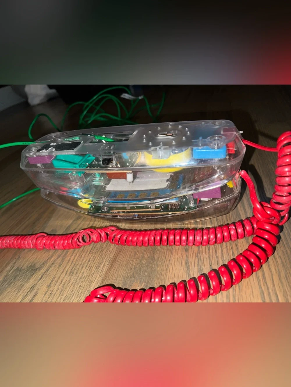Vintage Metrolight Fun Phone Transparent Landline Telephone 90's Untested